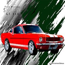 FORD MUSTANG SHELBY GT 350. Projekt z dziedziny Grafika wektorowa użytkownika Alberto Antonio Estrada - 28.02.2017