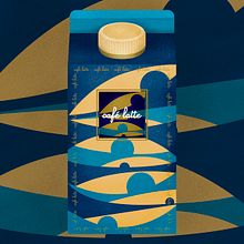 Café Latte . Un proyecto de Diseño de carteles, Ilustración vectorial y Packaging de jordi ferrandiz - 10.11.2018
