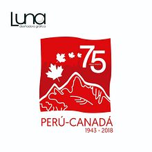 Logo de aniversario Peru- Canada. Design project by fiorella luna jimenez - 12.15.2018