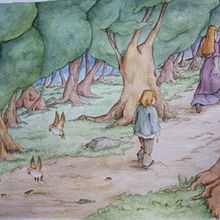 Hansel y Gretel. Traditional illustration project by Irene Pérez Hervías - 11.12.2018