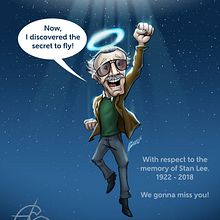 Hasta siempre Stan Lee. Comic, Drawing, and Traditional illustration project by Martin Mariano Hernandez Tena - 11.12.2018