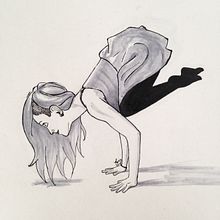 Poses de yoga. Drawing, and Traditional illustration project by Alexis GS - 11.14.2018