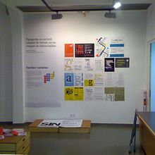 Exposición de Tipografía en Eina, Barra de Ferro. Design de interiores projeto de Clàudia Balcells Carner - 14.11.2018
