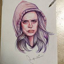 Mi Proyecto del curso: Ilustración realista con bolígrafos de colores. Artistic Drawing, Portrait Drawing, Realistic Drawing, and Traditional illustration project by Rossana Bonetto - 11.15.2018