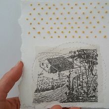 Meu projeto do curso: Técnicas de bordado experimental sobre papel. Een project van  Beeldende kunst, Collage y Borduurwerk van Cibele Barzaghi Toloi - 29.12.2018