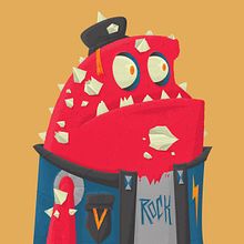 BLOCK ROCK'N BEASTS "YELLOW TEAM". Design de personagens e Ilustração tradicional projeto de Christian Michel - 16.11.2018
