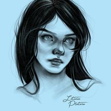 My baby blue . Drawing, Portrait Drawing, Traditional illustration, and Digital Illustration project by Leticia Platero Suárez - 11.16.2018