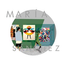 Sala de exposiciones-Sonia Delaunay. Architecture, Interior Architecture, Drawing, Design & Interior Design project by María Sánchez - 11.16.2018