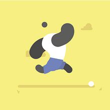 Soccer Running Man. Animation, 2D Animation, Character Animation, and Motion Graphics project by Geovanii Kuznetsov - 08.27.2018