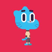 Gumball - WalkCycle. Un proyecto de Animación, Animación 2D, Animación de personajes, Ilustración vectorial y Motion Graphics de Geovanii Kuznetsov - 05.05.2018