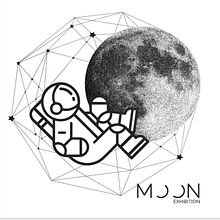 Moon Exhibition | Vitoria-Gasteiz. Fine Arts, Poster Design, Interior Design, and Graphic Design project by Endika Gómez de Balugera - 05.05.2017