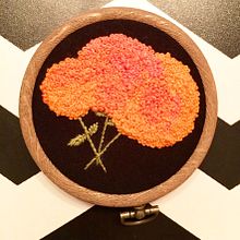 Flores de Cempasúchil. Embroider project by Claudia Mota - 11.01.2018