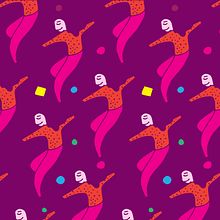Patrón 3 - Soñando. Un projet de Création de motifs, Illustration traditionnelle, Illustration numérique et Illustration vectorielle de Michelle Flores - 01.08.2018