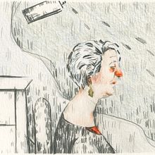 Retrato iaia en la peluquería.  project by Laya Garcia Gil - 11.22.2018