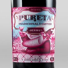 Vermut Pureta. Graphic Design, Traditional illustration, and Packaging project by Dumaker Martín Navas - 11.22.2018