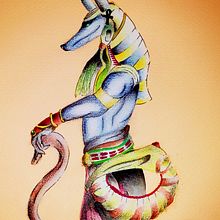 Anubis. Un progetto di Arte concettuale, Disegno artistico, Design e Illustrazione tradizionale di Lucy González - 22.11.2018