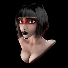 Tribal Girl. Projekt z dziedziny Animacje 3D i Projektowanie postaci 3D użytkownika Hodei Piquer Garcia - 23.11.2018