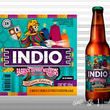 Cerveza INDIO / Barrios de los Muertos 2018Nuevo proyecto. Sketching, Graphic Design, and Traditional illustration project by KIDE Cristian D. - 11.24.2018