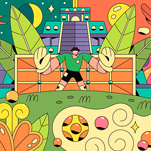 World Cup Google Doodle / México. Art Direction, and Traditional illustration project by Vals - 06.17.2018