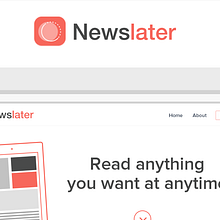 Newslater App landing. Web Design project by Stella Belmonte - 11.25.2015