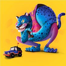 Jori, the last blue jaguar. 2D Animation, Comic, Drawing, Character Design, and Digital Illustration project by Felipe Vasconcelos - 11.27.2018