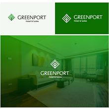 GREEN PORT - Hotel y Suit. Un proyecto de Br, ing e Identidad, Diseño, Diseño de logotipos, Diseño gráfico, Ilustración tradicional y Naming de Álvaro Javier Ojeda Acosta - 27.11.2018