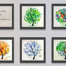 - L A S  C I N C O  E S T A C I O N E S -. Un projet de Dessin, Illustration traditionnelle , et Aquarelle de Silvia Esquinas - 27.11.2018
