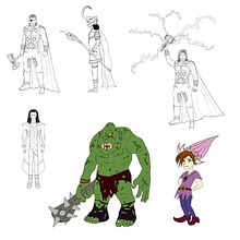 Dibujos 2D de personajes. Concept Art, e Desenho a lápis projeto de Samuel Delgado Romero - 28.11.2018