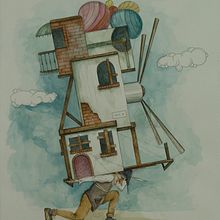 El Cargador  Ein Projekt aus dem Bereich Traditionelle Illustration und Aquarellmalerei von Jorge Vargas Nolivos - 28.08.2018