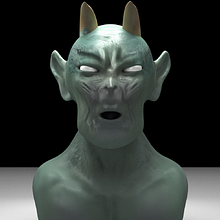 Busto Monstruo. Un projet de 3D, Animation 3D, Animation de personnages, Art conceptuel, Conception de personnages 3D , et Modélisation 3D de Victor Nava - 28.11.2018