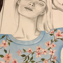 Mi Proyecto del curso: Retrato con lápiz, técnicas de color y Photoshop. Fine Arts, Pencil Drawing, Artistic Drawing, and Portrait Drawing project by Fernanda - 11.30.2018