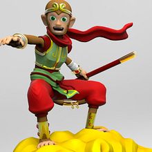 Sun Wukong "El rey mono" Cartoon. Un proyecto de 3D y Diseño de personajes 3D de Carlos Garcia Canals - 30.11.2018