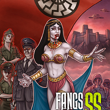 Diseño de cubierta «Fangs of the SS». Editorial Design, and Traditional illustration project by Descubierta - 12.05.2018