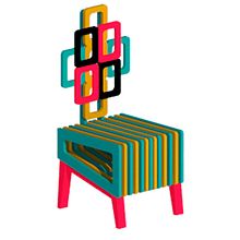Diseño de mobiliario. Silla utilitaria "Sequence". Projekt z dziedziny 3D, Architektura wnętrz, Projektowanie wnętrz, Projektowanie i w i rób mebli użytkownika Carolina Apolaya Csirke - 06.12.2018