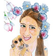 Retrato ilustrado en acuarela Ein Projekt aus dem Bereich Porträtzeichnung von San Dra - 02.02.2019