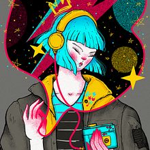 Música . Drawing, Traditional illustration, and Digital Illustration project by Valeria Araya - 12.08.2018
