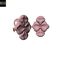 Earrings with a soft organic shape. Un proyecto de Diseño de jo y as de Santi Casanova González - 11.12.2018
