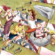 La carrera. Editorial Design, and Traditional illustration project by Enrique Molina - 12.06.2018