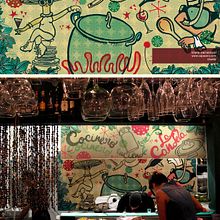 Intervención para Restaurante. Un progetto di Architettura d'interni, Design, Interior design, Graphic design e Illustrazione tradizionale di Gloria Garrastazul - 17.12.2018
