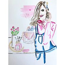 Lancôme - La Vie Est Belle Ein Projekt aus dem Bereich Bildende Künste, Stickerei, Kreativität, Porträtzeichnung, Traditionelle Illustration, Aquarellmalerei und Social Media von Fernanda Fuschino - 17.12.2018