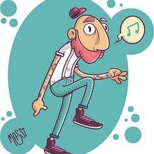 Diseño de personaje: Hipster. Un proyecto de Diseño de personajes de Maximiliano Montani - 18.12.2018