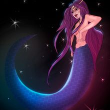 Sirena intergaláctica. Digital Illustration project by Yesica Arias - 02.10.2018