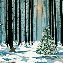 Christmas tree. Un proyecto de Dibujo, Dibujo artístico, Dibujo realista, Ilustración tradicional, Ilustración digital e Ilustración vectorial de Aitor Ruiz de Gordejuela Ruiz - 19.12.2018