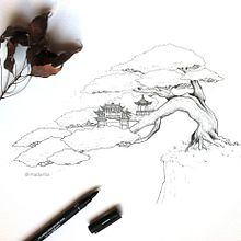 Serie Bonsais. Een project van Architectuur,  Tekening y Traditionele illustratie van María José Calderón - 19.12.2018