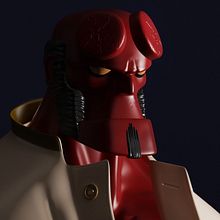 Hellboy Aniversario. Un progetto di 3D, Fumetto, Arte concettuale, Direzione artistica e Character design 3D di Vivian Mayorga - 21.12.2018