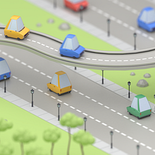 3D Highway. 3D, 3D Animation, and Graphic Design project by Diego Velázquez - 12.21.2018