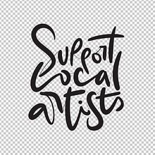 Support Local Artists. Lettering project by Fátima Urigüen - 12.22.2018
