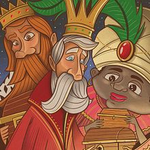 Los 3 reyes magos Ein Projekt aus dem Bereich Kreativität, Zeichnung, Kunstleitung, Design, Design von Figuren, Traditionelle Illustration und Digitale Illustration von Fernando Sala Soler - 24.12.2018