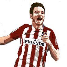 Retrato digital Saul Ñíguez.. Drawing, Portrait Drawing, Traditional illustration, Digital Illustration, and Painting project by Rubén Camacho Marín - 12.26.2018