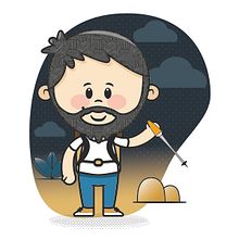 Mi  personaje estilo kawaii. Un progetto di Illustrazione vettoriale di Pedro Luis Carretero Parra - 27.12.2018